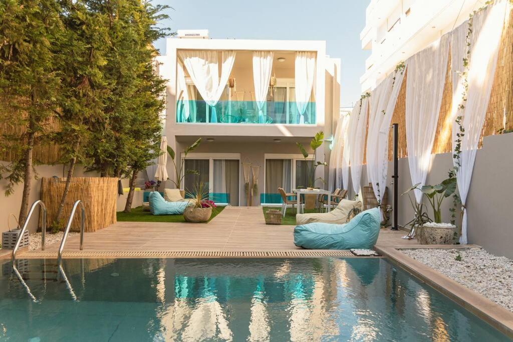 G&M Luxury Residence With Pool Hriszí Aktí Haniá Kültér fotó